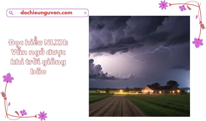 Đọc hiểu NLXH: Vẫn ngủ được khi trời giông bão