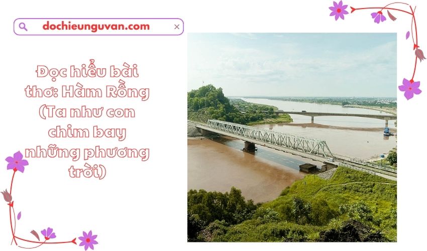 Đọc hiểu bài thơ: Hàm Rồng (Ta như con chim bay những phương trời)