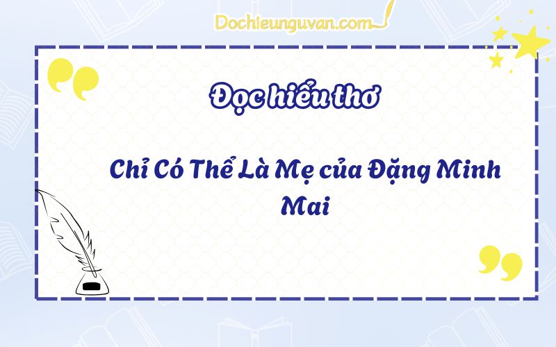 Chỉ Có Thể Là Mẹ của Đặng Minh Mai