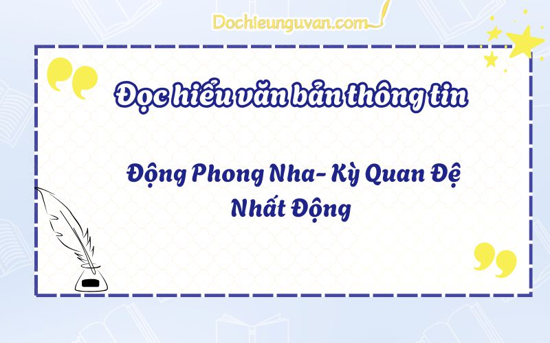 Động Phong Nha- Kỳ Quan Đệ Nhất Động