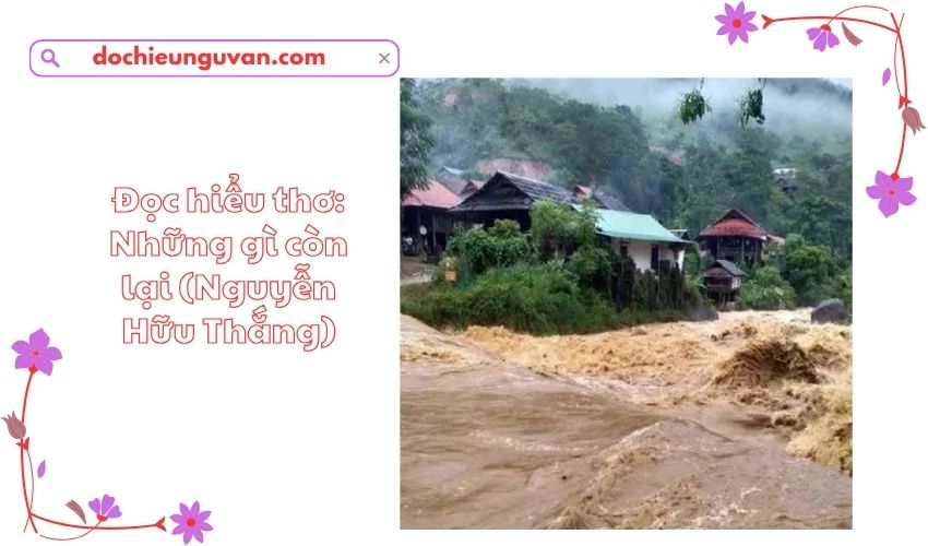 Đọc hiểu thơ: Những gì còn lại (Nguyễn Hữu Thắng)
