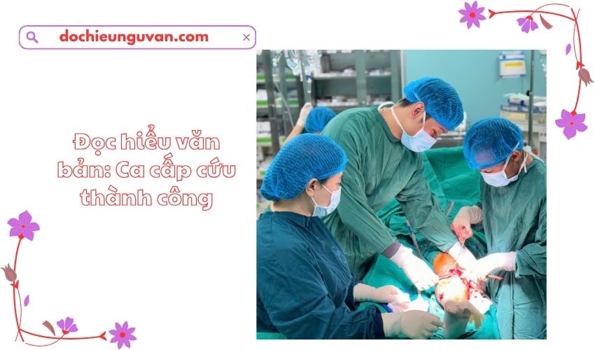 Đọc hiểu văn bản: Ca cấp cứĐọc hiểu văn bản: Ca cấp cứu thành côngu thành công