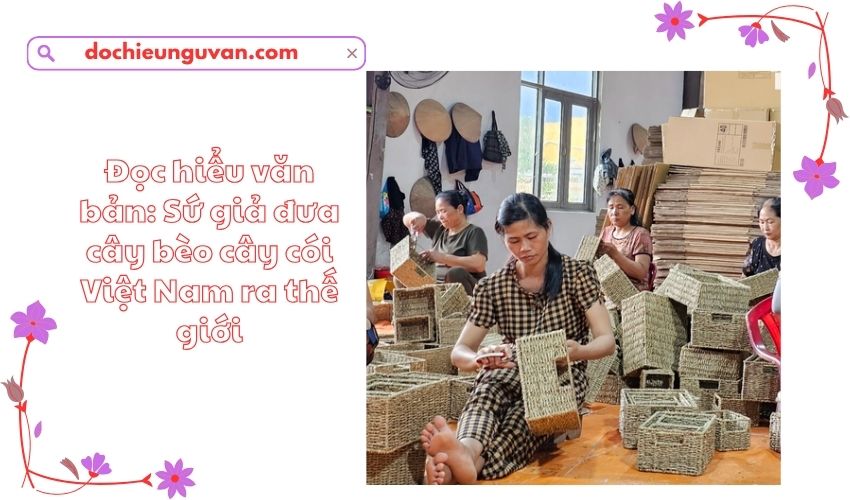 Đọc hiểu văn bản: Sứ giả đưa cây bèo cây cói Việt Nam ra thế giới