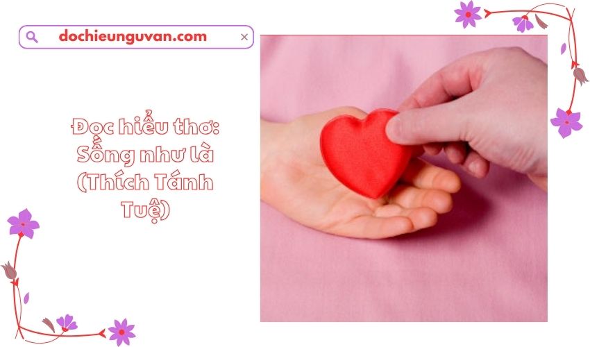 Đọc hiểu thơ: Sống như là (Thích Tánh Tuệ)