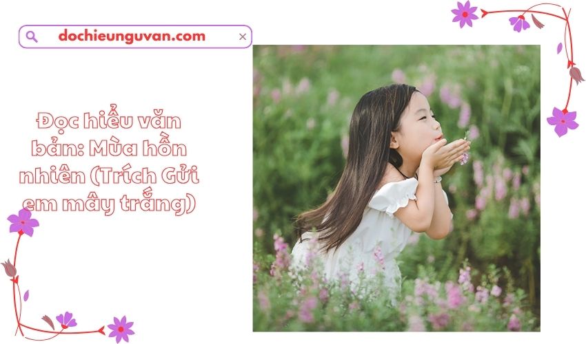 Đọc hiểu văn bản: Mùa hồn nhiên (Trích Gửi em mây trắng)