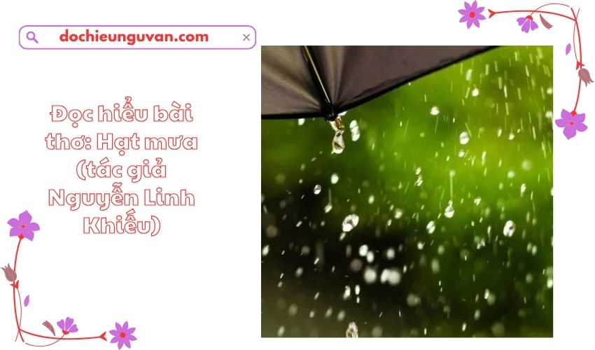 Đọc hiểu bài thơ: Hạt mưa (tác giả Nguyễn Linh Khiếu)